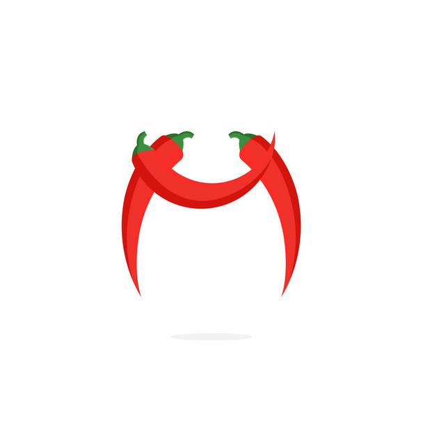 Moderní vektorové Pepper Logo dopis M. M Red Chili Pepper dopis Design vektor - Vektor, obrázek