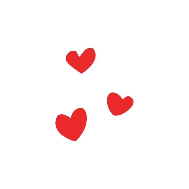 Szalagkábel, színes stílus karikatúra szerelem szív - Vektor, kép