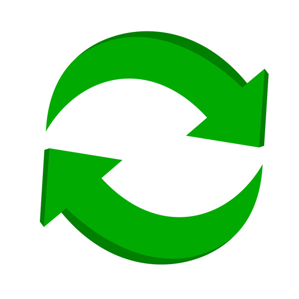 3D-pijl recycling - Vector, afbeelding