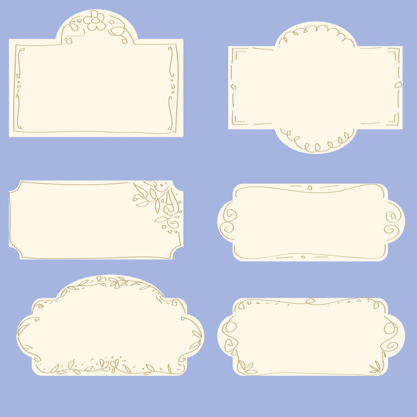 set of doodle frames - Vector, imagen