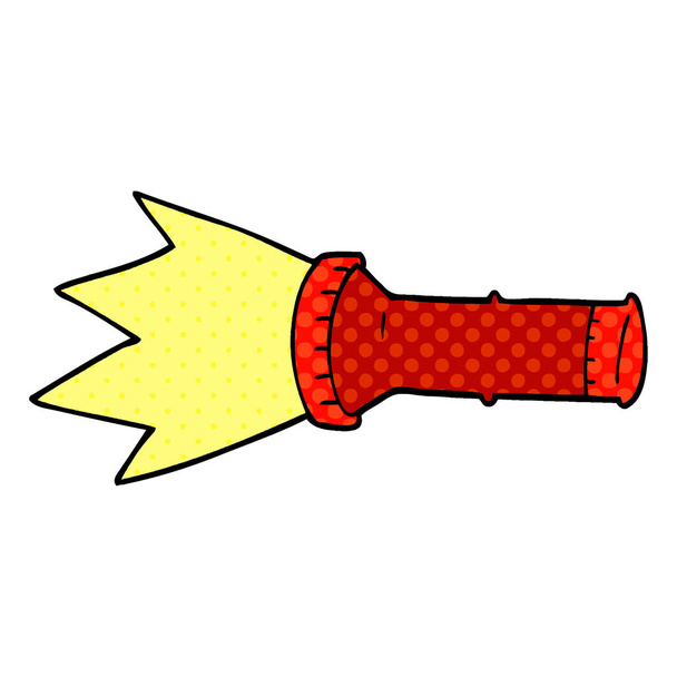 Cartoon doodle rozsvícenou baterku - Vektor, obrázek