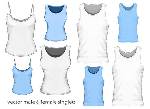 Male and Female singlets - Vector, Image