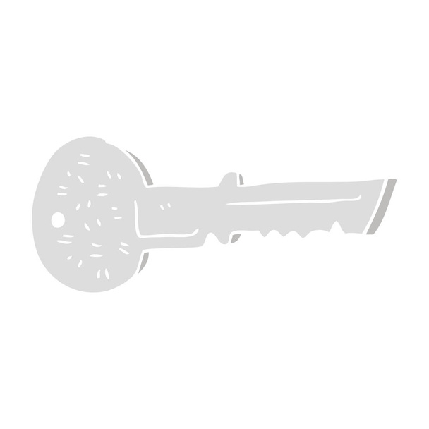 Flachfarbige Abbildung des Türschlüssels - Vektor, Bild