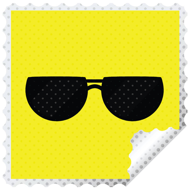 occhiali da sole grafica quadrata adesivo timbro
 - Vettoriali, immagini