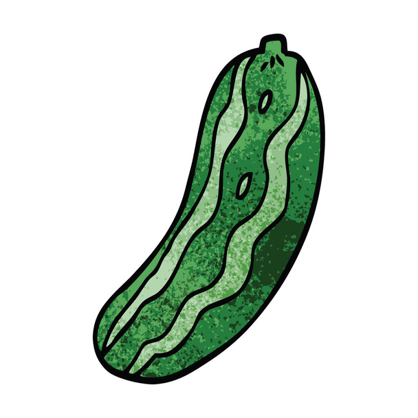 cartoon doodle cucumber plant - Vector, Image