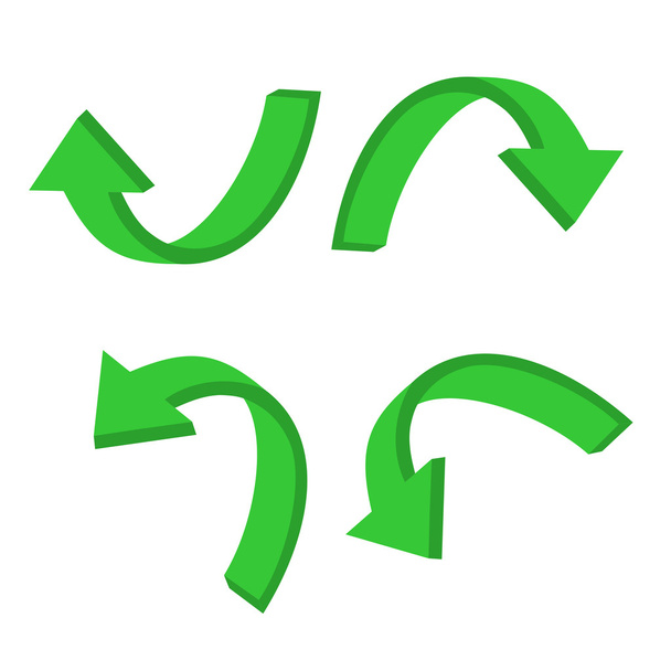 flecha verde circular 3d
 - Vector, Imagen