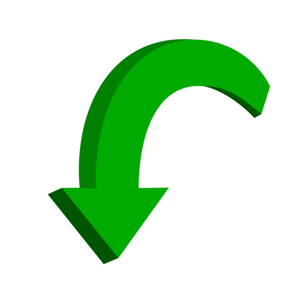 flecha verde 3d
 - Vector, Imagen