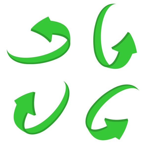 conjunto de flecha verde 3d
 - Vector, Imagen