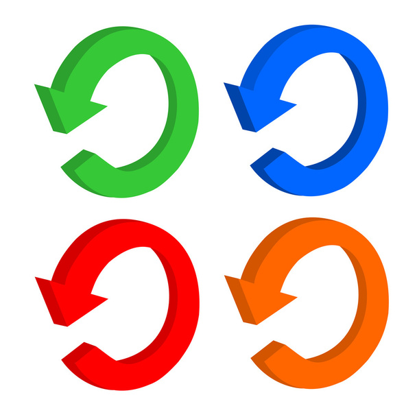 3d set arrow circular or recycling - Vector, afbeelding
