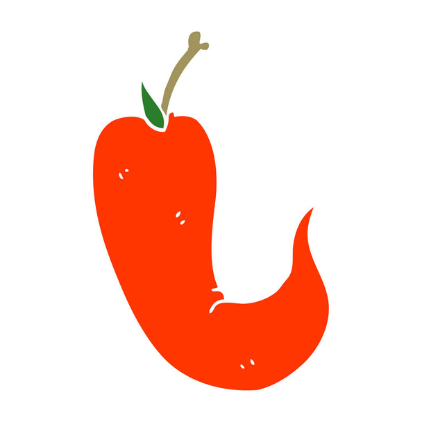 cartoon doodle red hot chilli pepper - Vector, Image