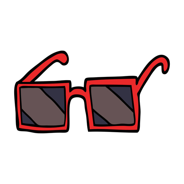 мультяшні каракулі квадратні сонцезахисні окуляри
 - Вектор, зображення