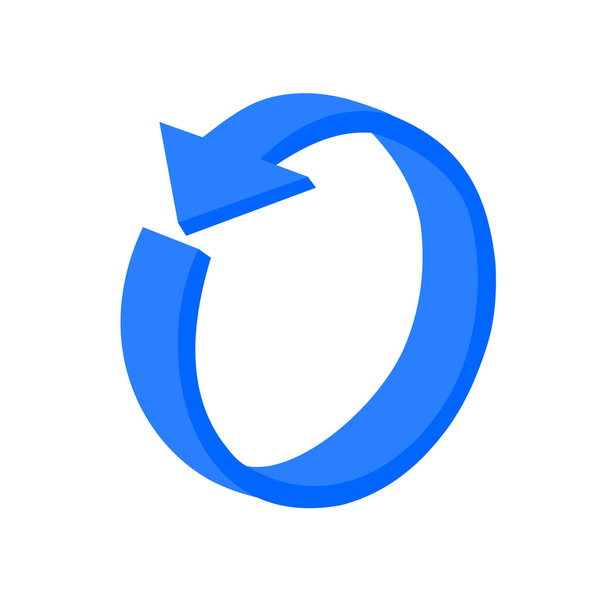 flecha azul circular 3d o reciclaje
 - Vector, imagen