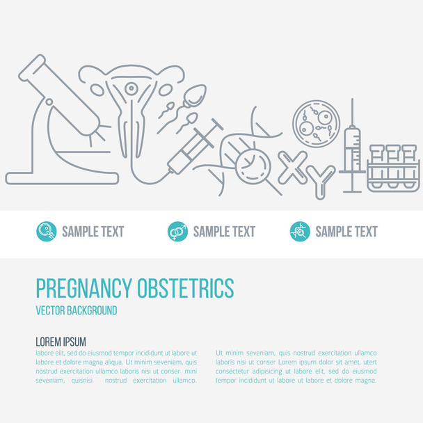 Modelo de vetor criativo perfeito. gravidez e obstetrícia bandeira
   - Vetor, Imagem