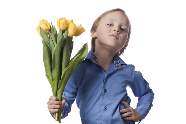 boy with flower - Foto, Imagem