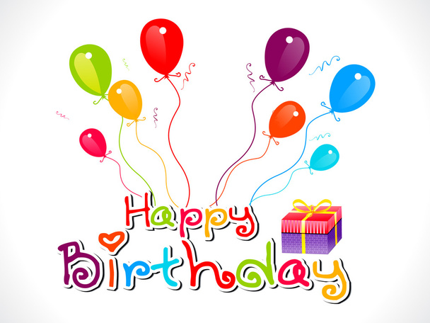 abstract colorful happy birthday concept - Vector, Image