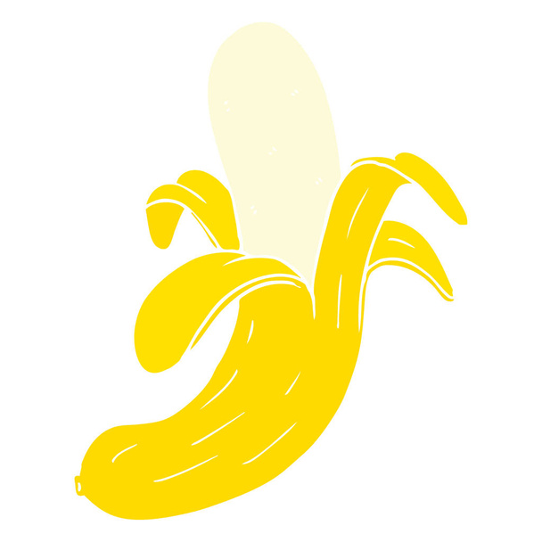 flache Farbe Stil Cartoon Banane - Vektor, Bild
