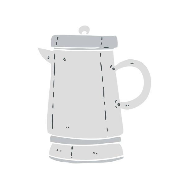 flat color style cartoon old kettle - Vector, Image