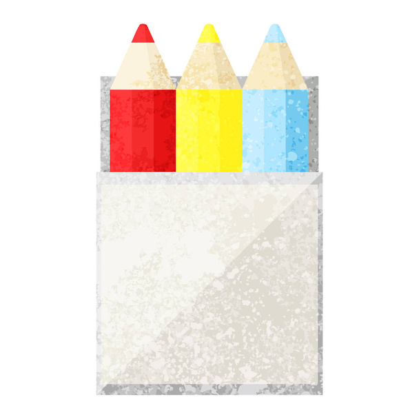 pack of coloring pencils graphic vector illustration icon - Vector, Image