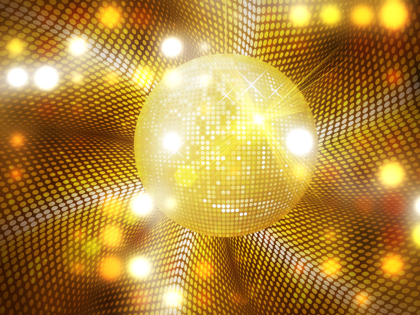 palla discoteca su sfondo incandescente
 - Foto, immagini