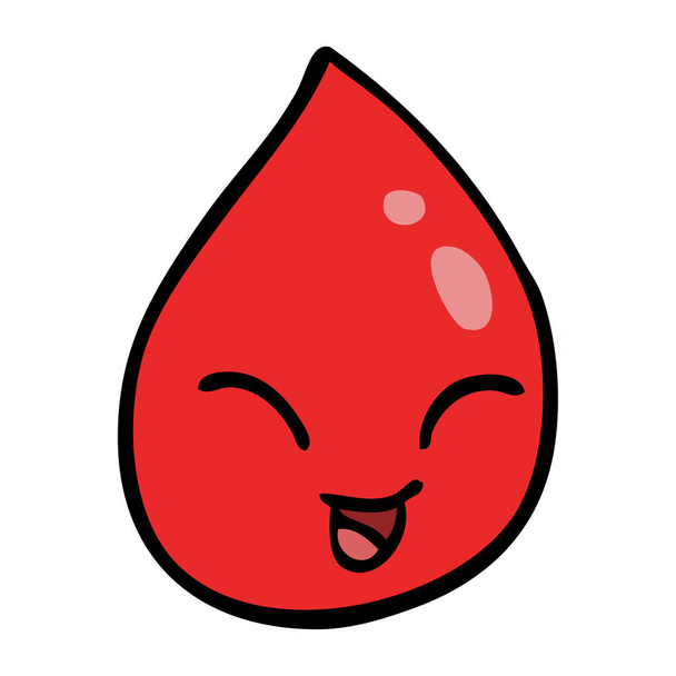cartoon doodle blood drop - Vector, Image