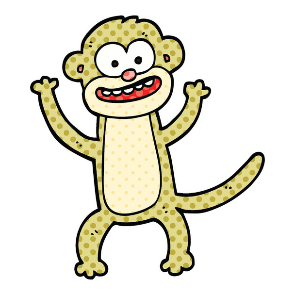 comic book style cartoon monkey - Vector, Imagen