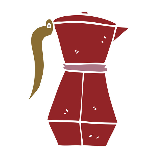 kreslený doodle kávové konvice - Vektor, obrázek