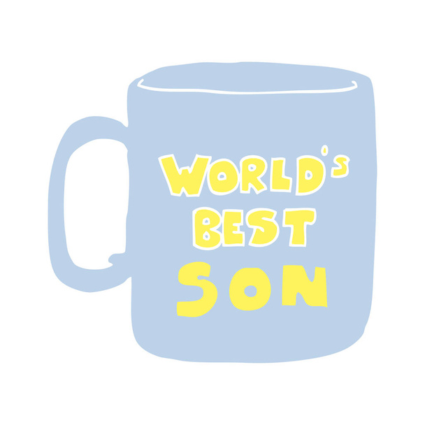 worlds best son mug - Vector, Image