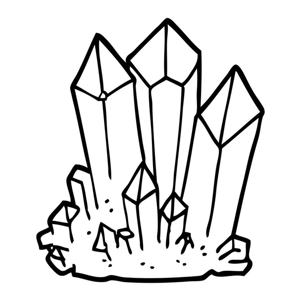 noir et blanc dessin animé cristaux naturels
 - Vecteur, image