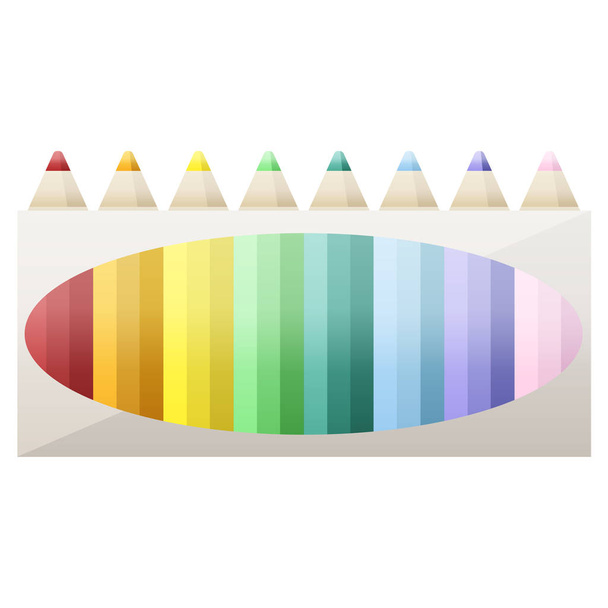 zestaw ołówków wektor graficzny ikona ilustracja kolorowanie - Wektor, obraz