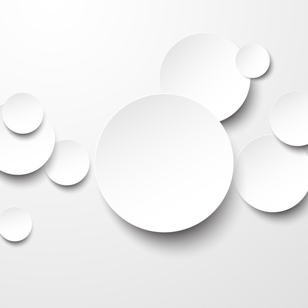 Paper white circles. - Vector, Image