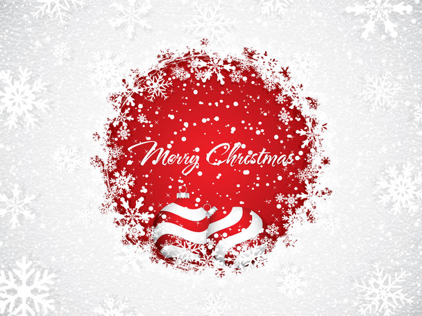 Disegno bianco di Natale con palline rosse su sfondo innevato, illustrazione vettoriale
 - Vettoriali, immagini