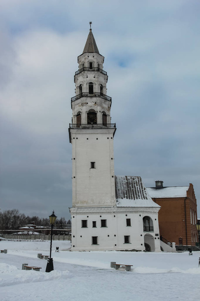 Leaning tower of Nevyansk, Nevyansk city, Sverdlovsk oblast, Russia - Valokuva, kuva