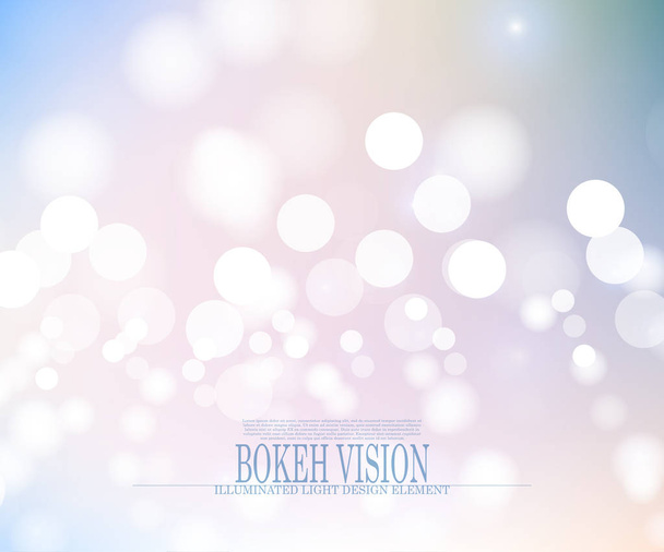 Vector abstract bokeh vision bright fantasy background design II, illuminated light effect - Vector, Image