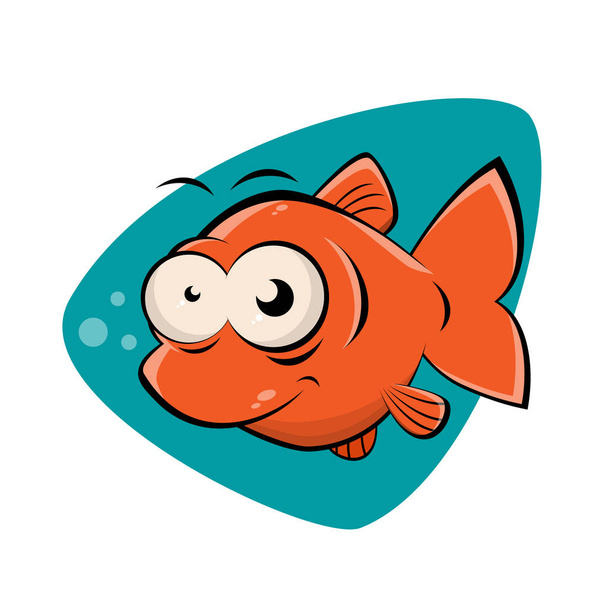 funny clipart of a smiling fish - Vector, Image