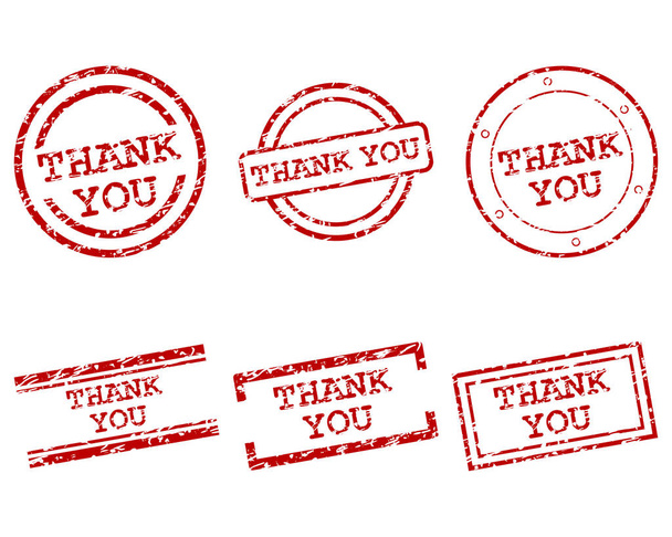Thank you stamps on white - Vector, Image
