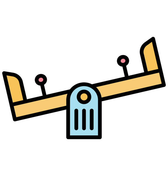 Seesaw Isolated Vector Icon that can be easily modified or edit - Vector, Image