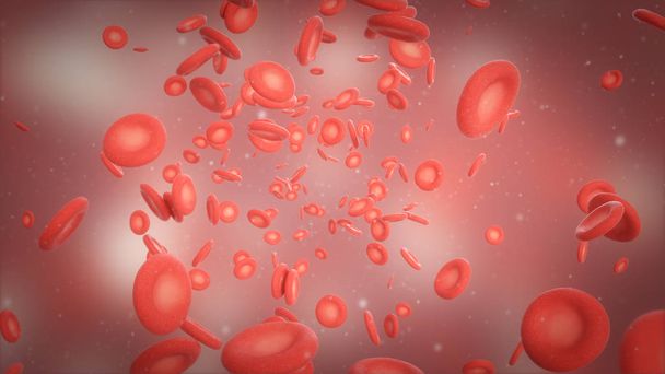 3D Illustration der roten Blutkörperchen - Foto, Bild