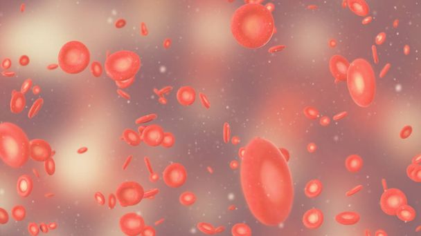 Ilustración 3D de glóbulos rojos
 - Foto, Imagen