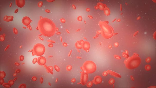 3D ilustracja czerwonych krwinek - Zdjęcie, obraz
