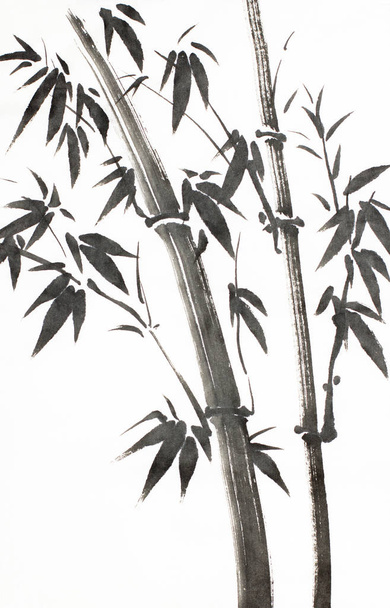 Chinese-style monochrome bamboo tree - Zdjęcie, obraz