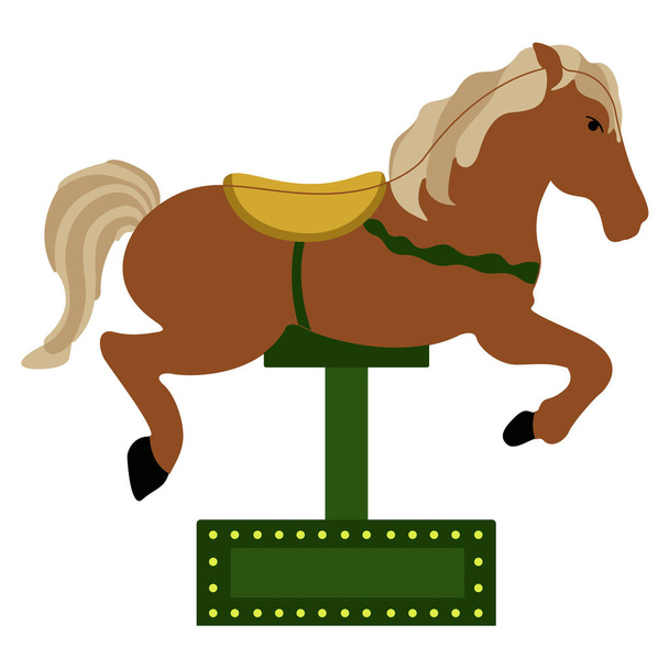 Isolated carousel horse icon - Vector, Image