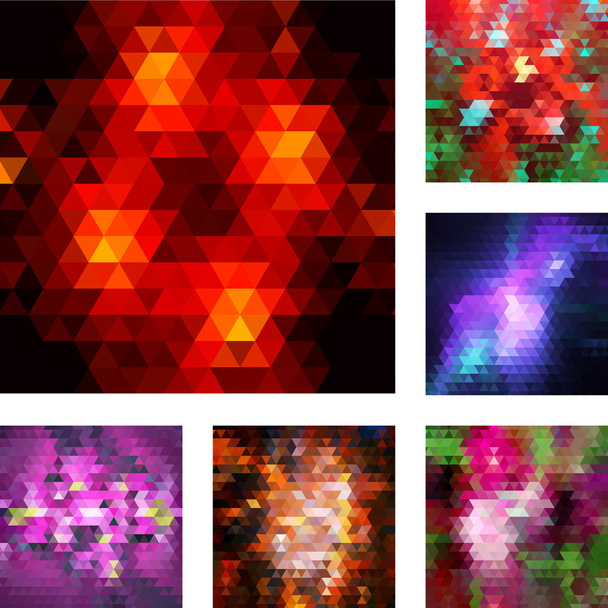 Set of abstract geometric backgrouns. - Vettoriali, immagini
