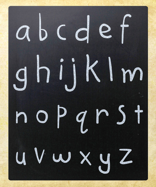 Krijt alfabet schoolbord afbeelding - Foto, afbeelding