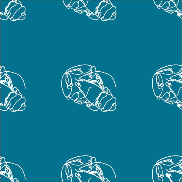 crayfishes seamless pattern simply vector illustration     - ベクター画像