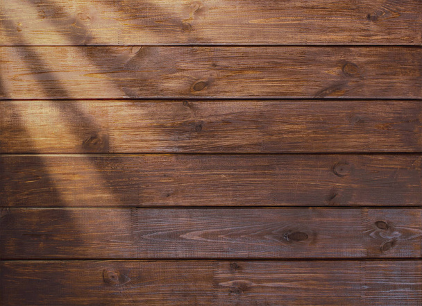 brown wooden plank desk table background texture top view - Photo, Image