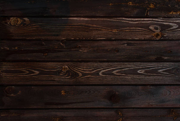 σκούρο φυσική ξύλινη επιφάνεια παλιά γραφείο υφή φόντο, ξύλινες σανίδες grunge τοίχο μοτίβο κάτοψη - Φωτογραφία, εικόνα
