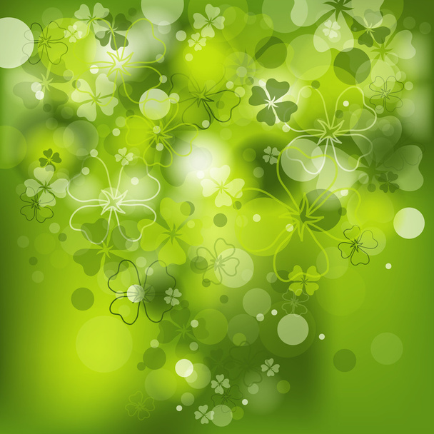 St. Patrick's background with clover, vector, eps10 - Vektör, Görsel