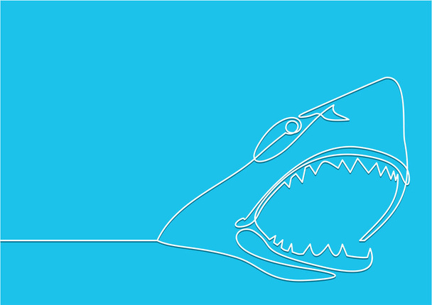 shark simply vector illustration   - Vector, imagen