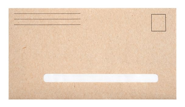 bruine envelop met ruimte voor adres - Foto, afbeelding