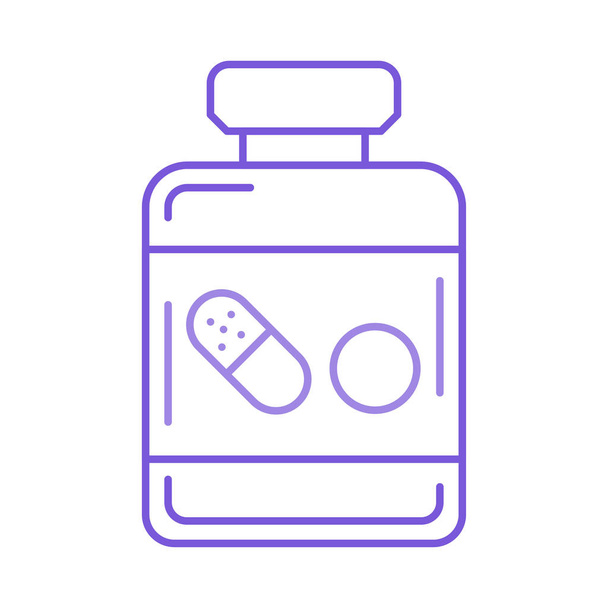 drugs jar flat icon isolated on white background, vector, illustration - Vetor, Imagem